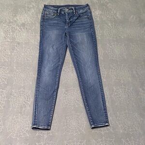 American Eagle Hi Rise Jegging Jeans Womens 4 Blue Denim Super Luxe Stretch